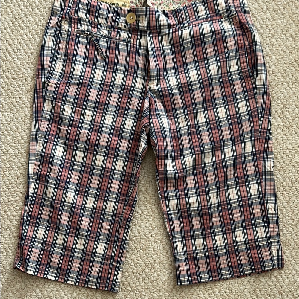 G1 Basic Goods Plaid Shorts in Red, Blue, and White